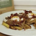 Huevos con salsa de Setas y Foie
